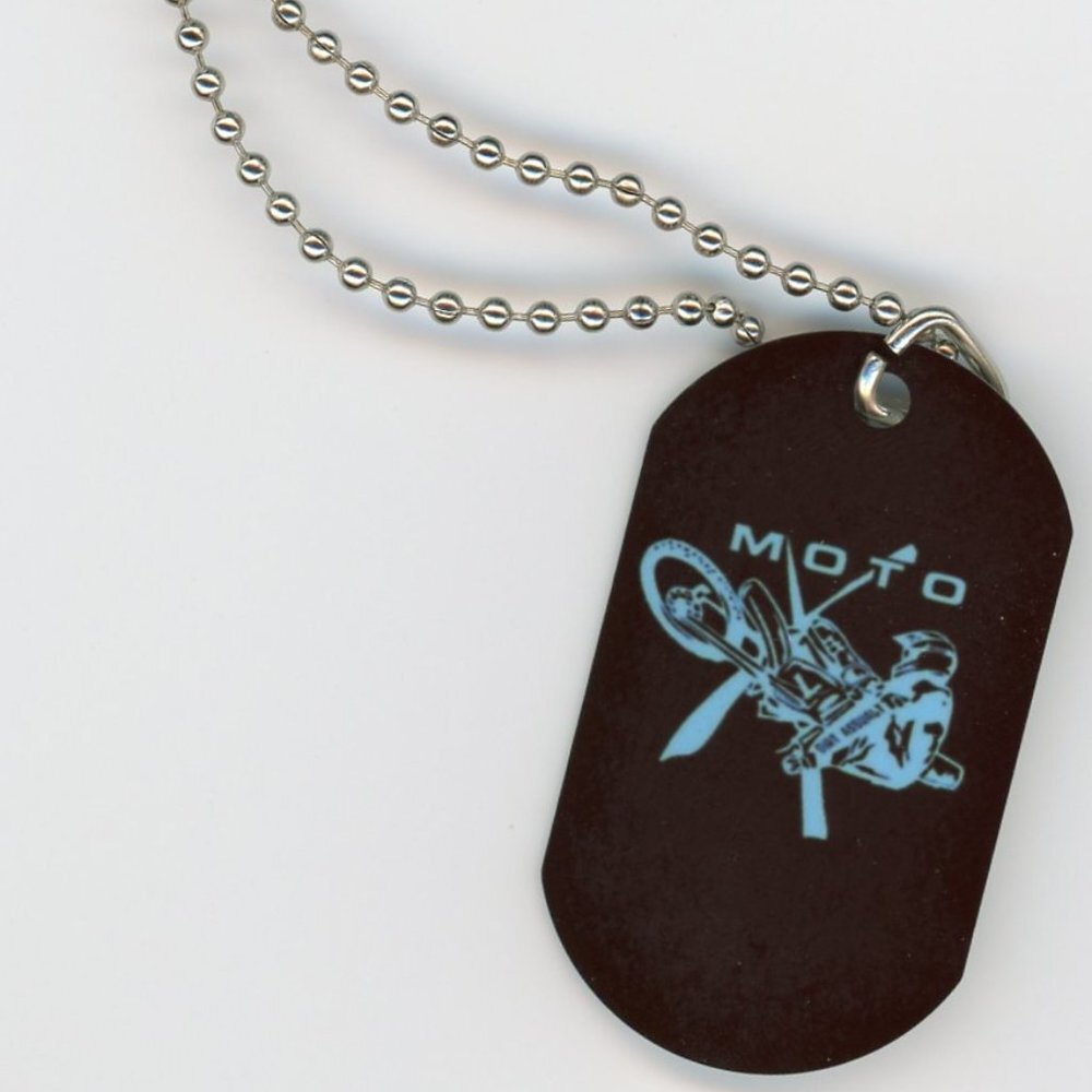 Motocross Dog Tag Necklace